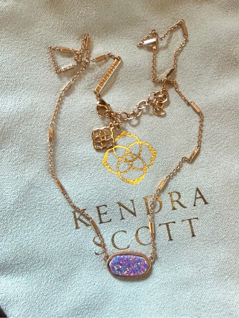 Kendra Scott Miley Pendant Necklace In Kyocera Lavender Opal